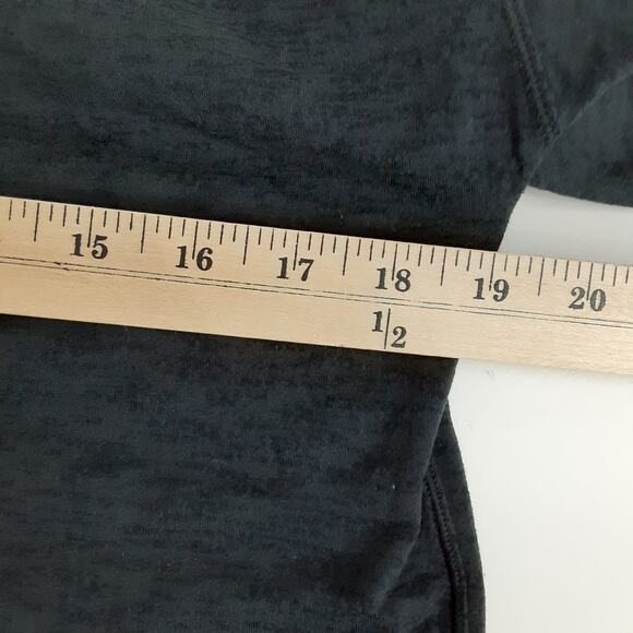 Lululemon Lightest Oversized Crop Tee Black Burnout Sheer Womens 4 Athleisure - Picture 10 of 12